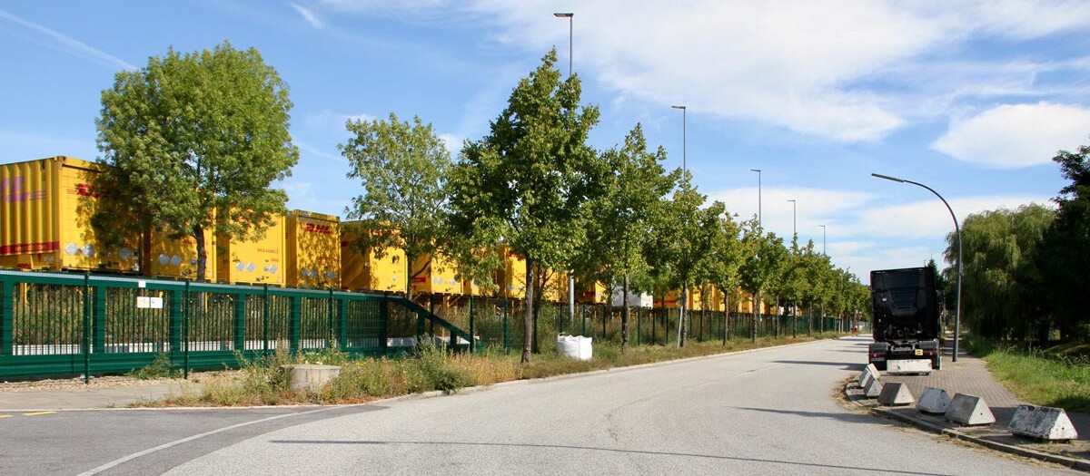 DHL trucks in Hamburg-Allermöhe