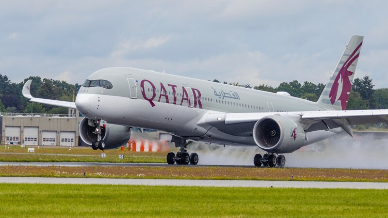 Qatar Airways am Hamburger Flughafen