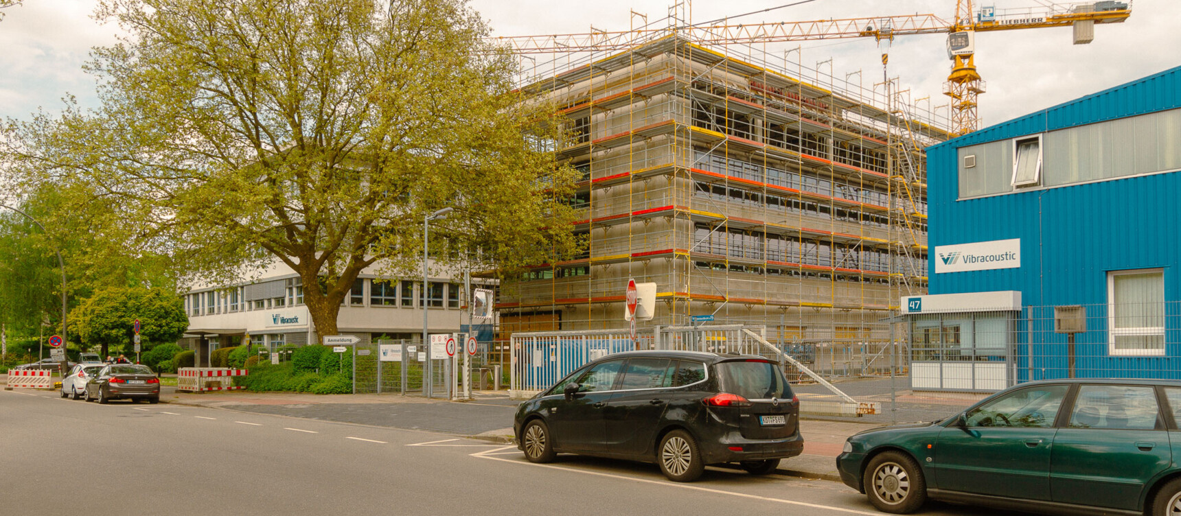 Construction site of a new building in the industrial park