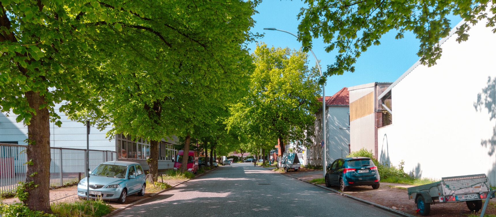 Road in the Bornkampsweg/Ruhrstraße industrial area