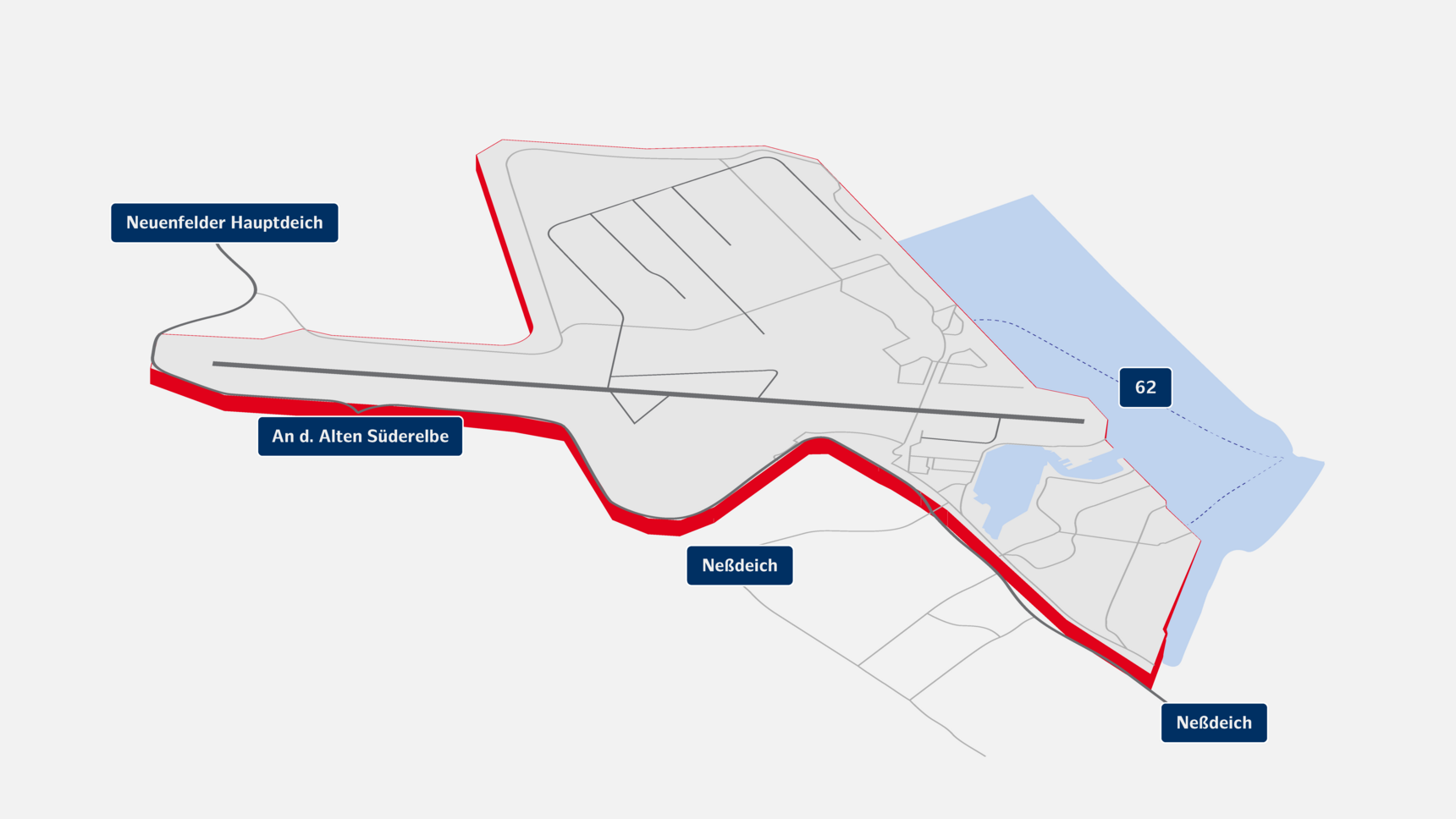 Infografik zur Verkehrsanbindung des Gewerbestandortes Finkenwerder