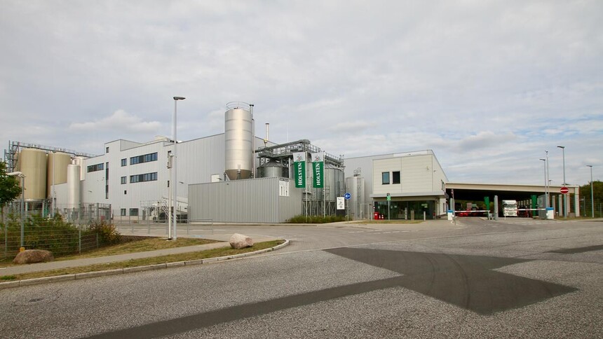 Traditional Holsten Brewery of Carlsberg Deutschland GmbH in Hamburg-Hausbruch industrial area