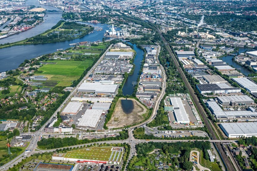 Aerial view Billbrook/Rothenburgsort