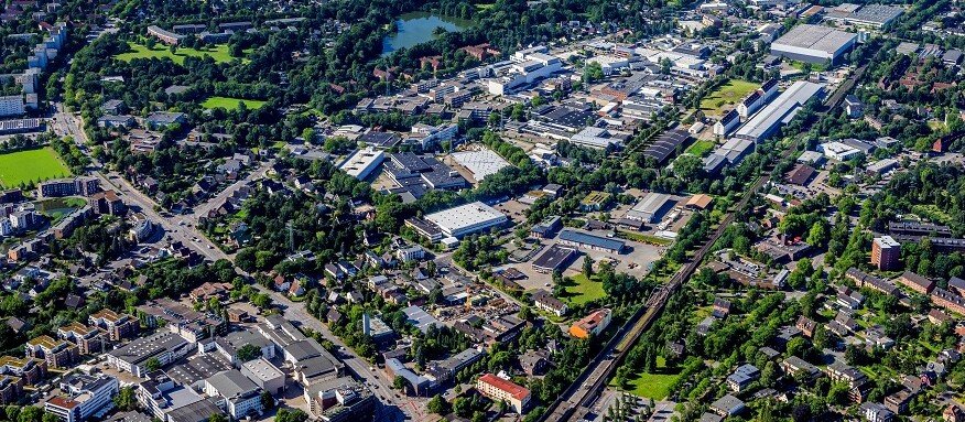 Luftaufnahme Gewerbegebiet Rahlau