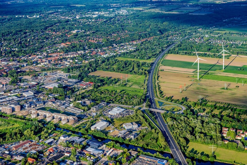 Innovationspark Bergedorf aus der Vogelperspektive