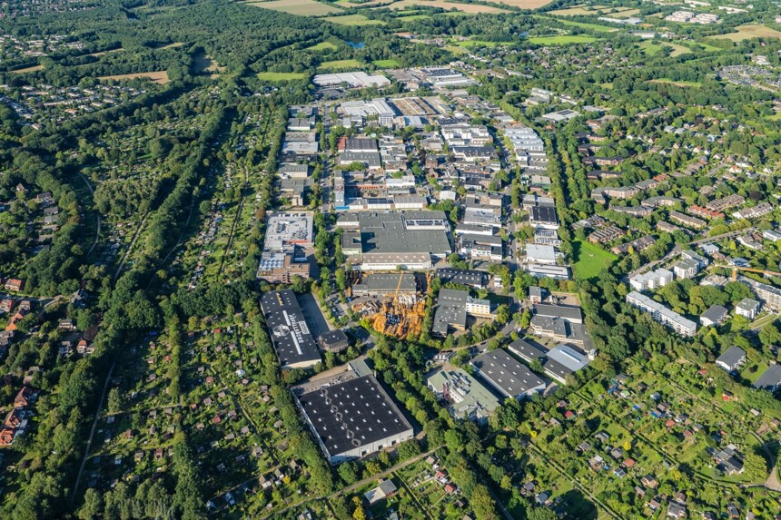 Luftbild Gewerbegebiet Lademannbogen