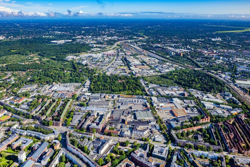 Luftbild Gewerbegebiet Bornkampsweg/Ruhrstraße