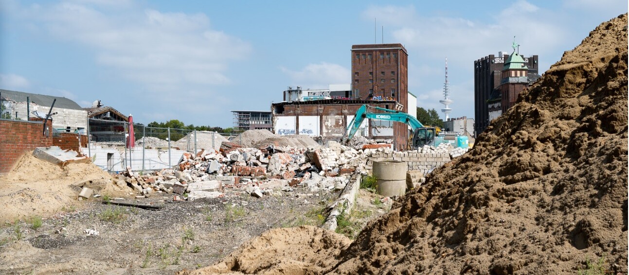 Baustelle Holstenareal am Standort Bornkampsweg/Ruhrstraße