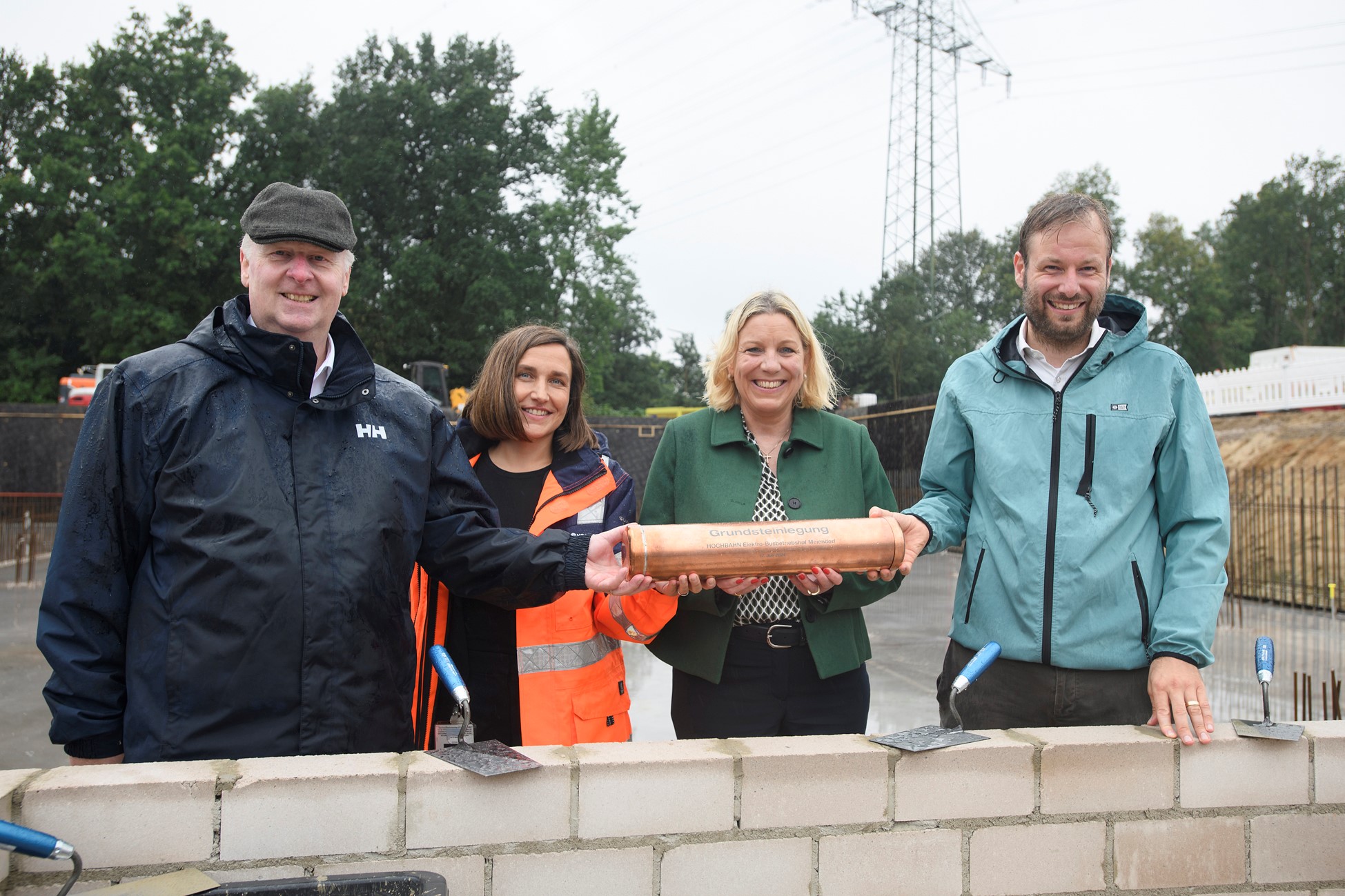 Zeremonielle Grundsteinlegung für neuen Betriebshof in Meiendorf