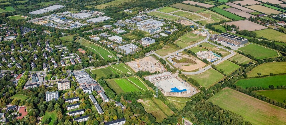 Luftaunahme Gewerbegebiet Höltigbaum