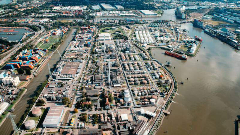 Lagerplatz für Wasserstoff im Hamburger Hafen