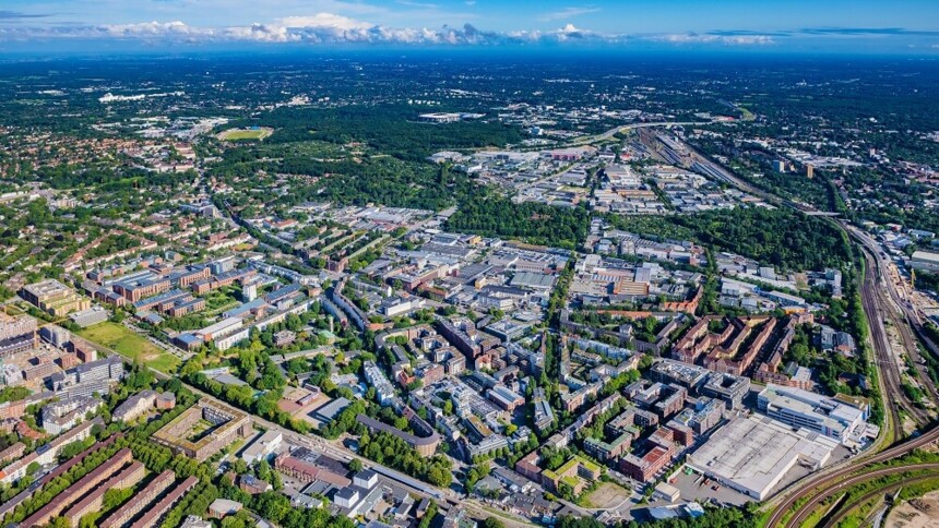 Luftaufnahme Gewerbegebiet Bornkampsweg/Ruhrstraße