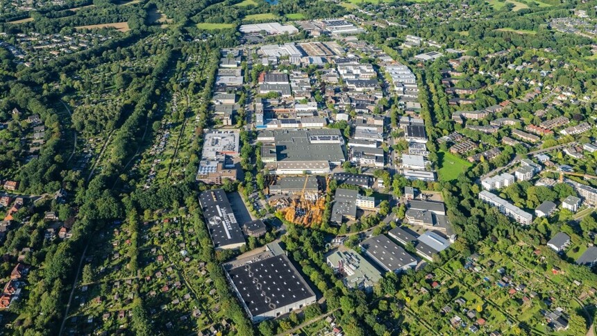 Aerial view of Hamburg Langenhorn