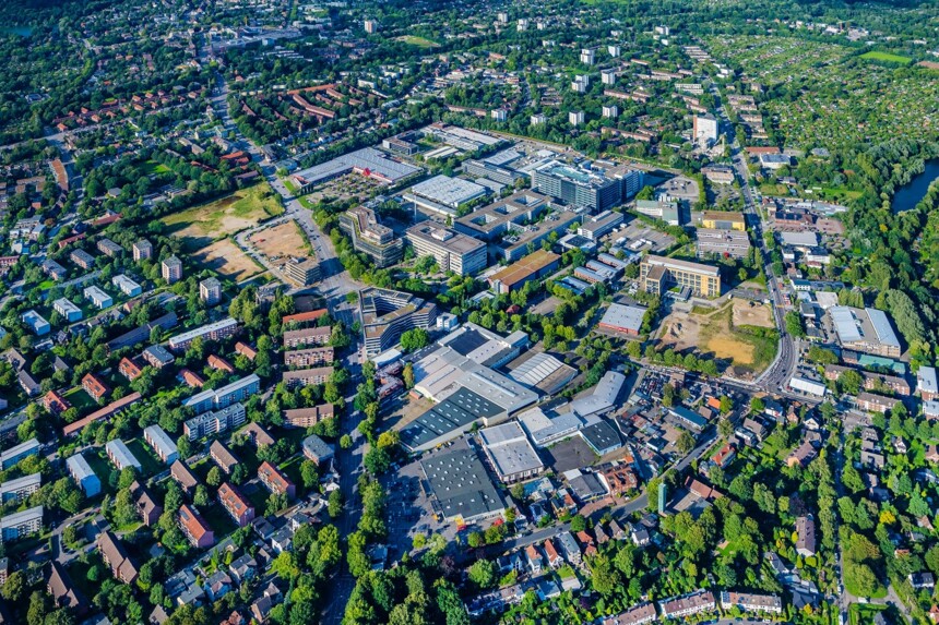 Luftbild Gewerbegebiet Bramfeld