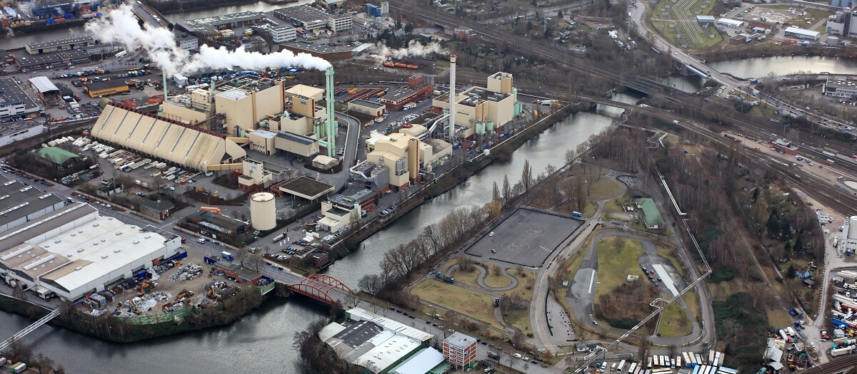 Billbrook/Rothenburgsort industrial site from above